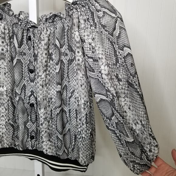 Vintage Havana Snakeskin Off Shoulder Top Small - Picture 7 of 10